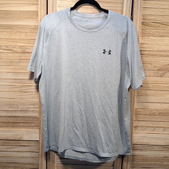 Under Armour 'The Tech Tee' Light Gray Athletic Tee Size 2XL - Picture 1 of 6